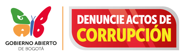 Botón Denuncie actos de corrupción de Gobierno Abierto de Bogotá