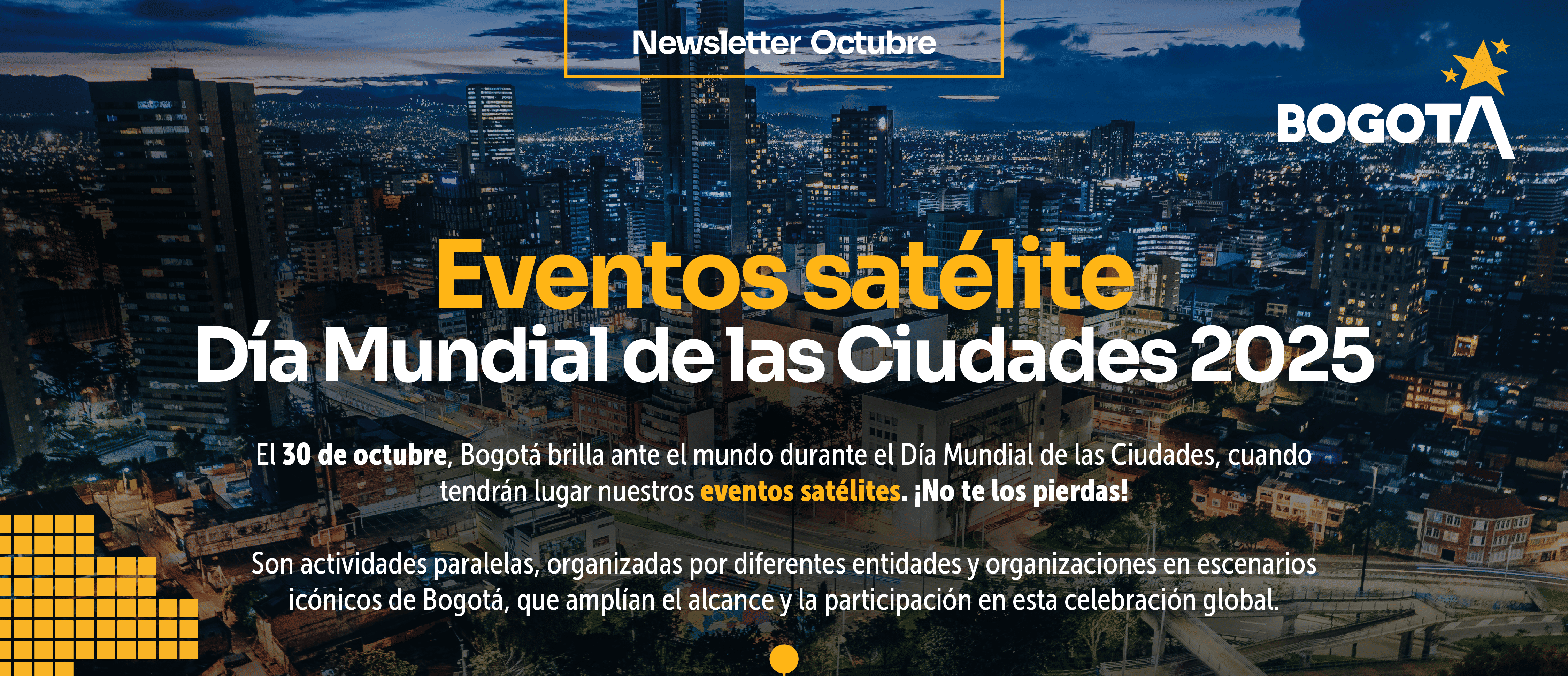Día Mundial de las Ciudades - Formulario de inscripción para eventos satélites